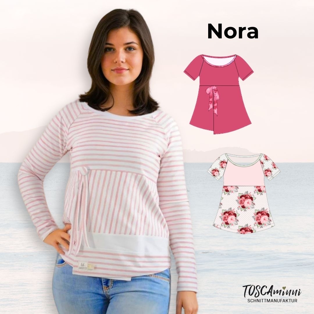 E-Book TOSCAminni Schnittmanufaktur Nora Shirt Damen von Stoffe Hemmers