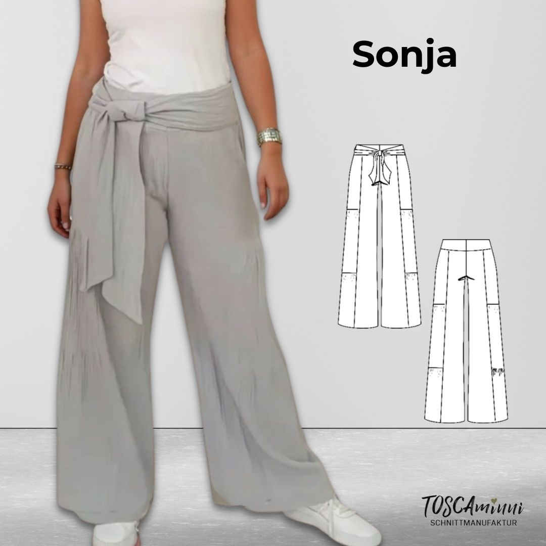 E-Book TOSCAminni Schnittmanufaktur Palazzohose Sonja Damen von Stoffe Hemmers