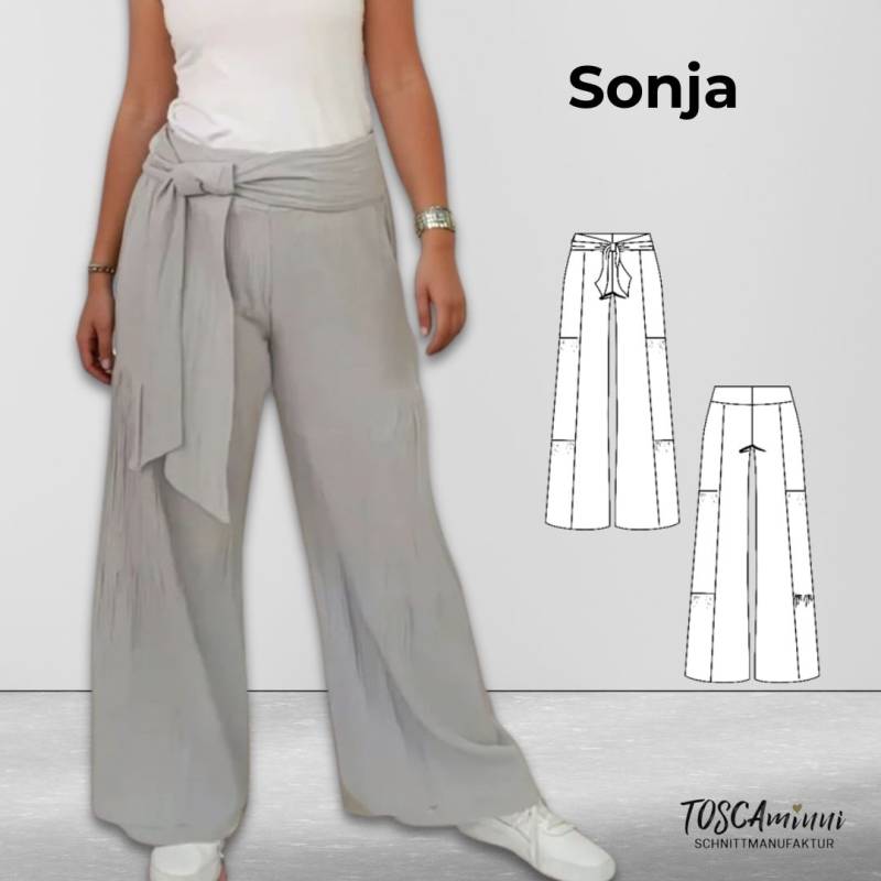 E-Book TOSCAminni Schnittmanufaktur Palazzohose Sonja Damen von Stoffe Hemmers