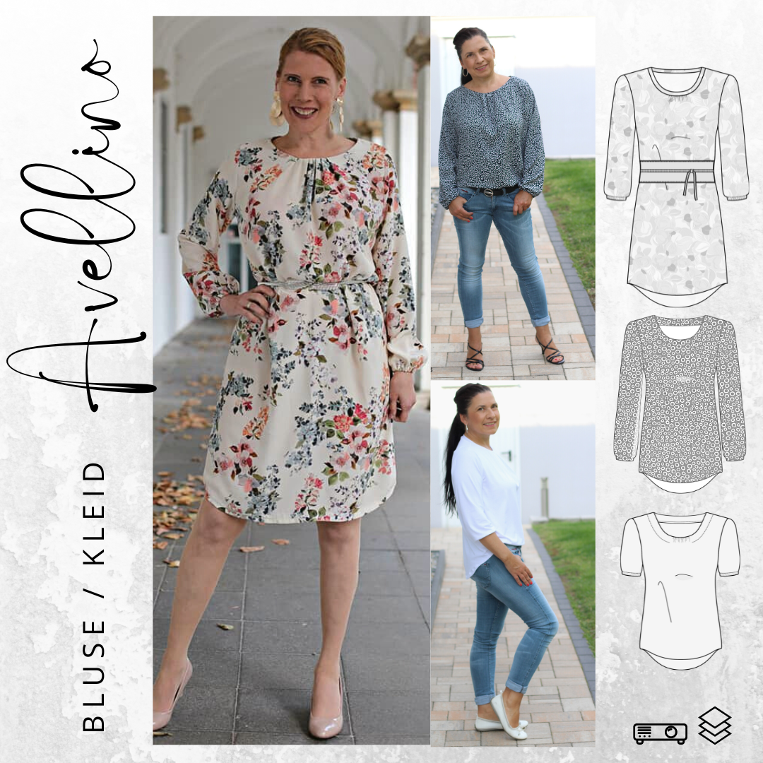 E-Book drei eM's Bluse Avellino von Stoffe Hemmers