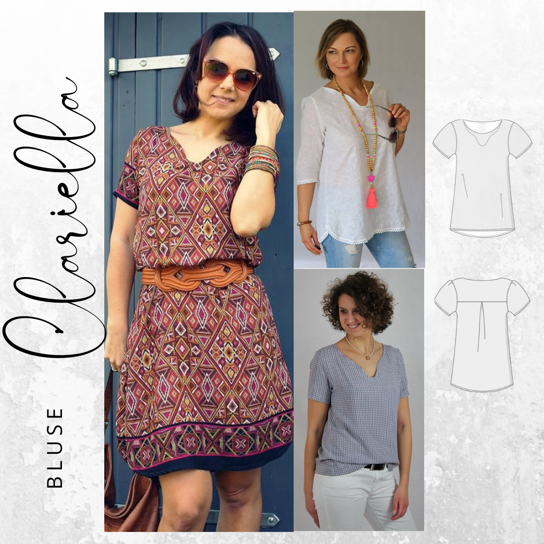 E-Book drei eM's Bluse Clariella von Stoffe Hemmers