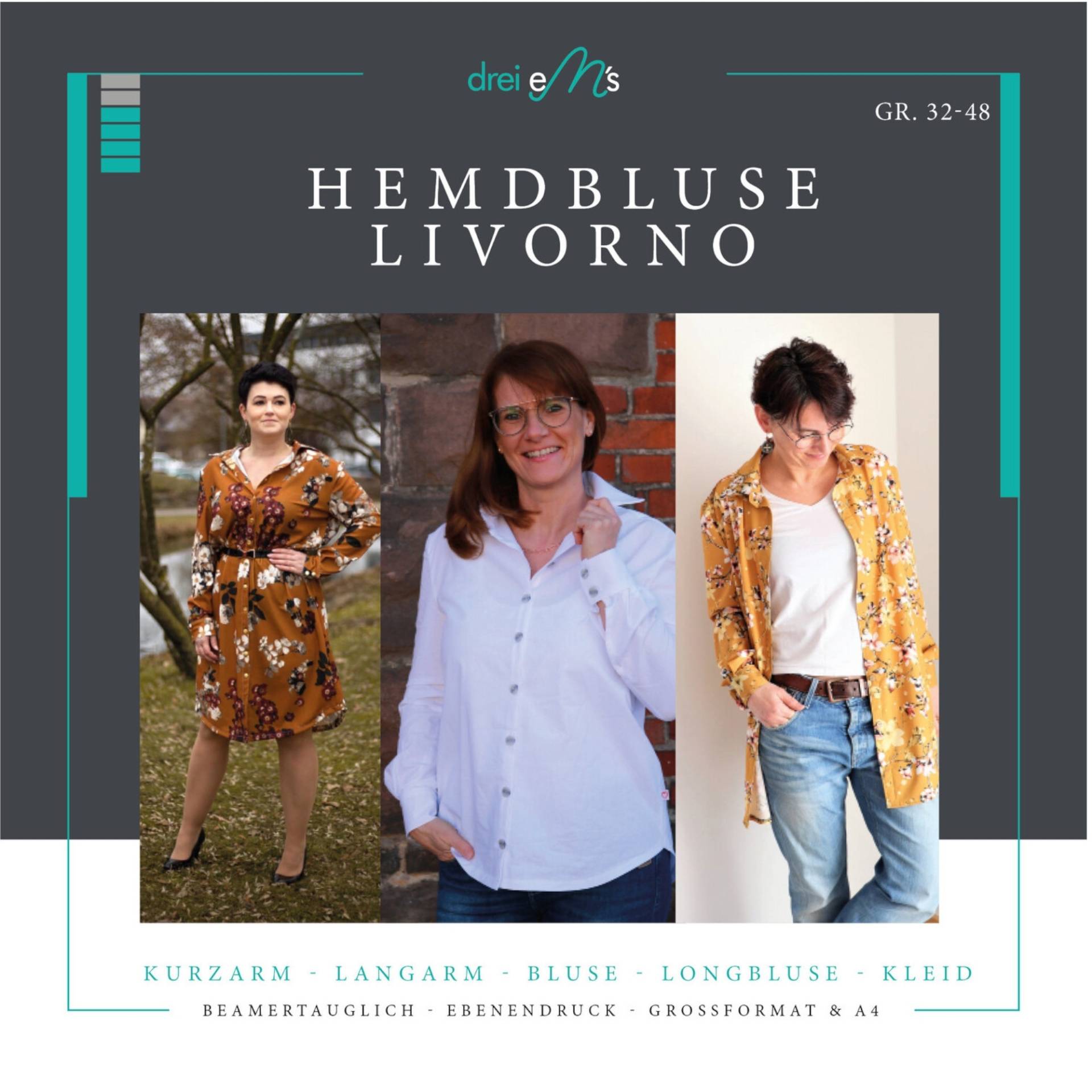 E-Book drei eM's Bluse Livorno von Stoffe Hemmers