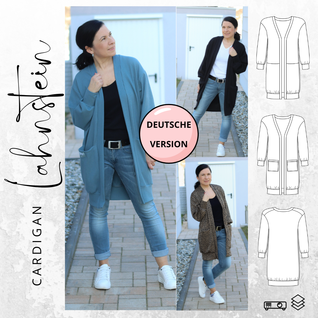 E-Book drei eM's Cardigan Lahnstein von Stoffe Hemmers