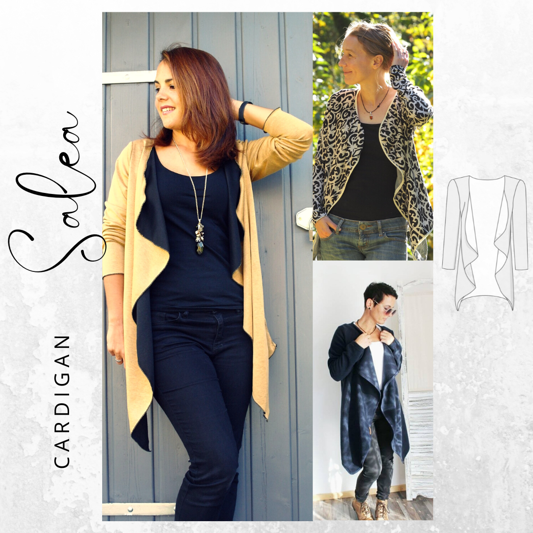 E-Book drei eM's Cardigan Salea von Stoffe Hemmers