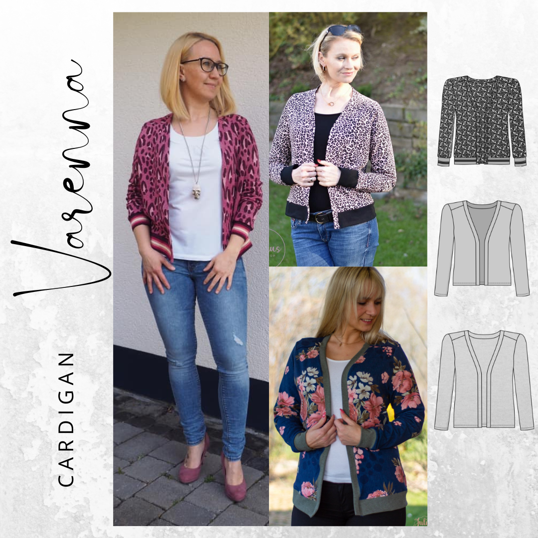 E-Book drei eM's Cardigan Varenna von Stoffe Hemmers