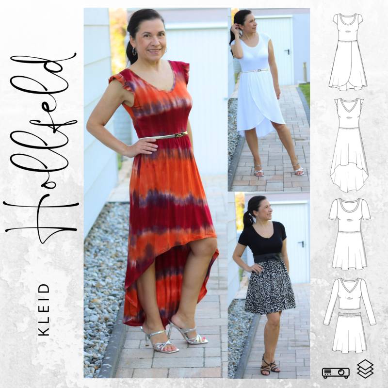 E-Book drei eM's Damenkleid HOLLFELD von Stoffe Hemmers