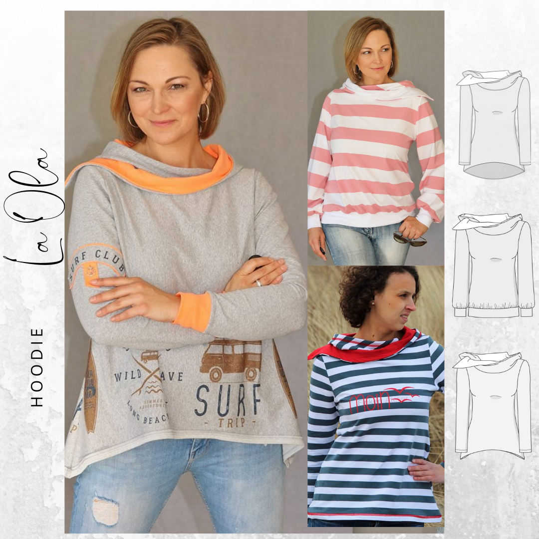 E-Book drei eM's Hoodie La Ola E-Book drei eM's Hoodie La Ola von Stoffe Hemmers
