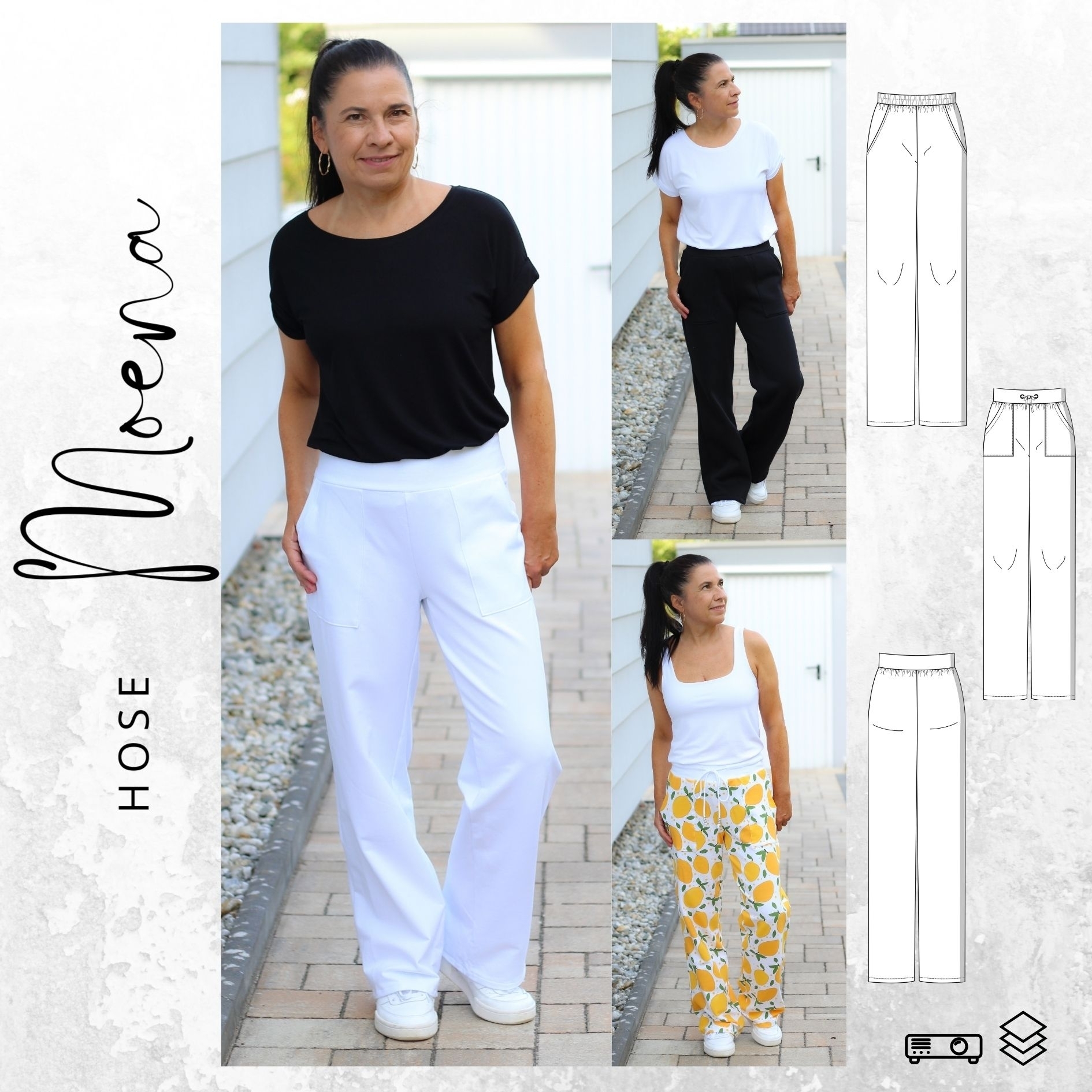 E-Book drei eM's Hose MOENA von Stoffe Hemmers