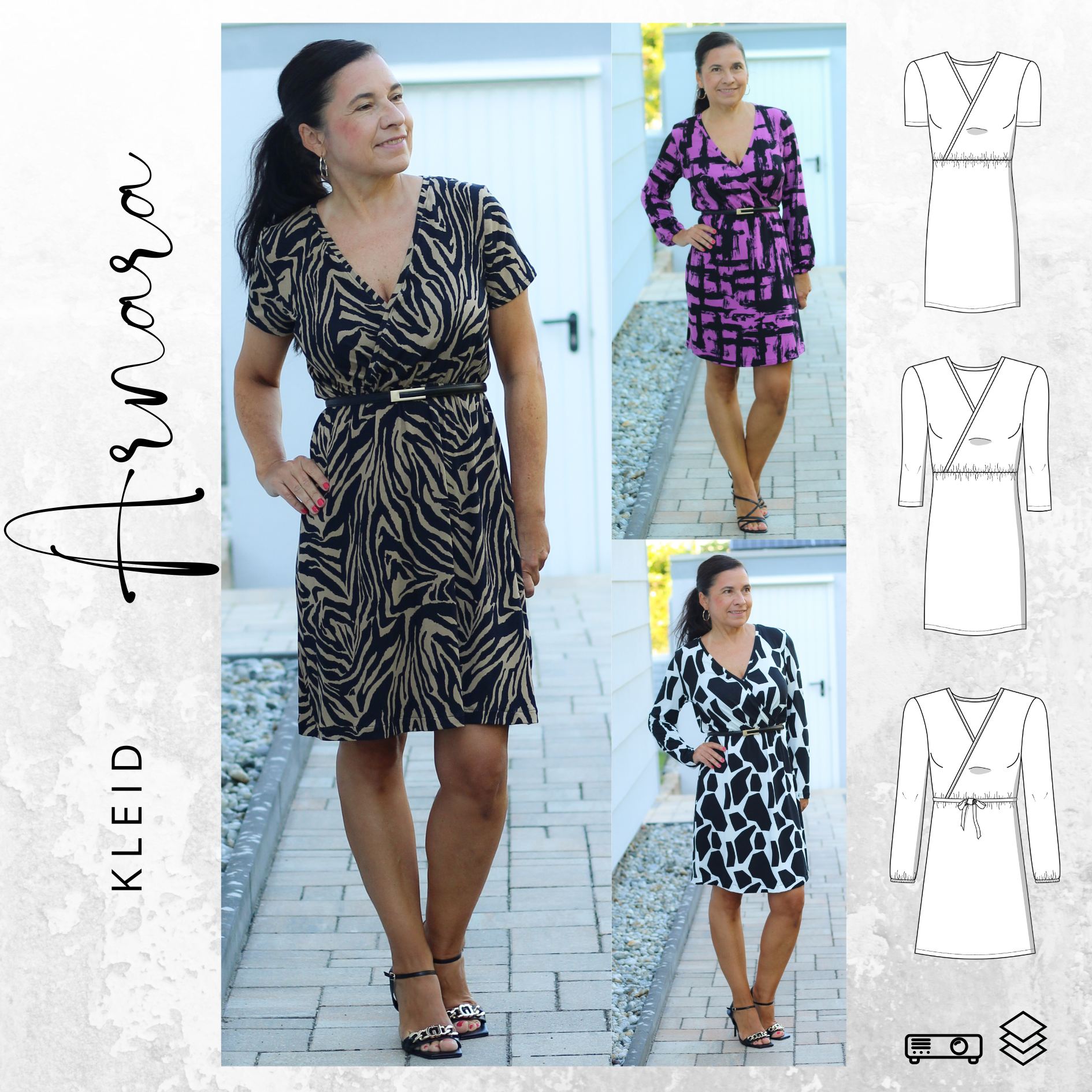 E-Book drei eM's Kleid Arnara Damen von Stoffe Hemmers