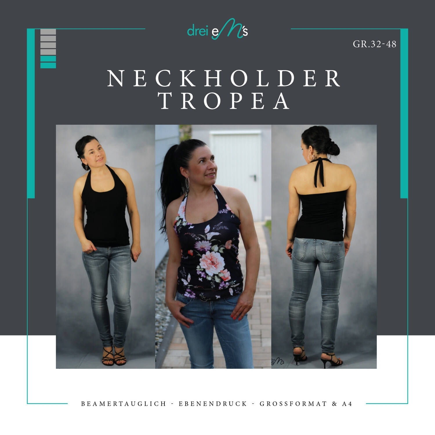 E-Book drei eM's Neckholder TROPEA von Stoffe Hemmers
