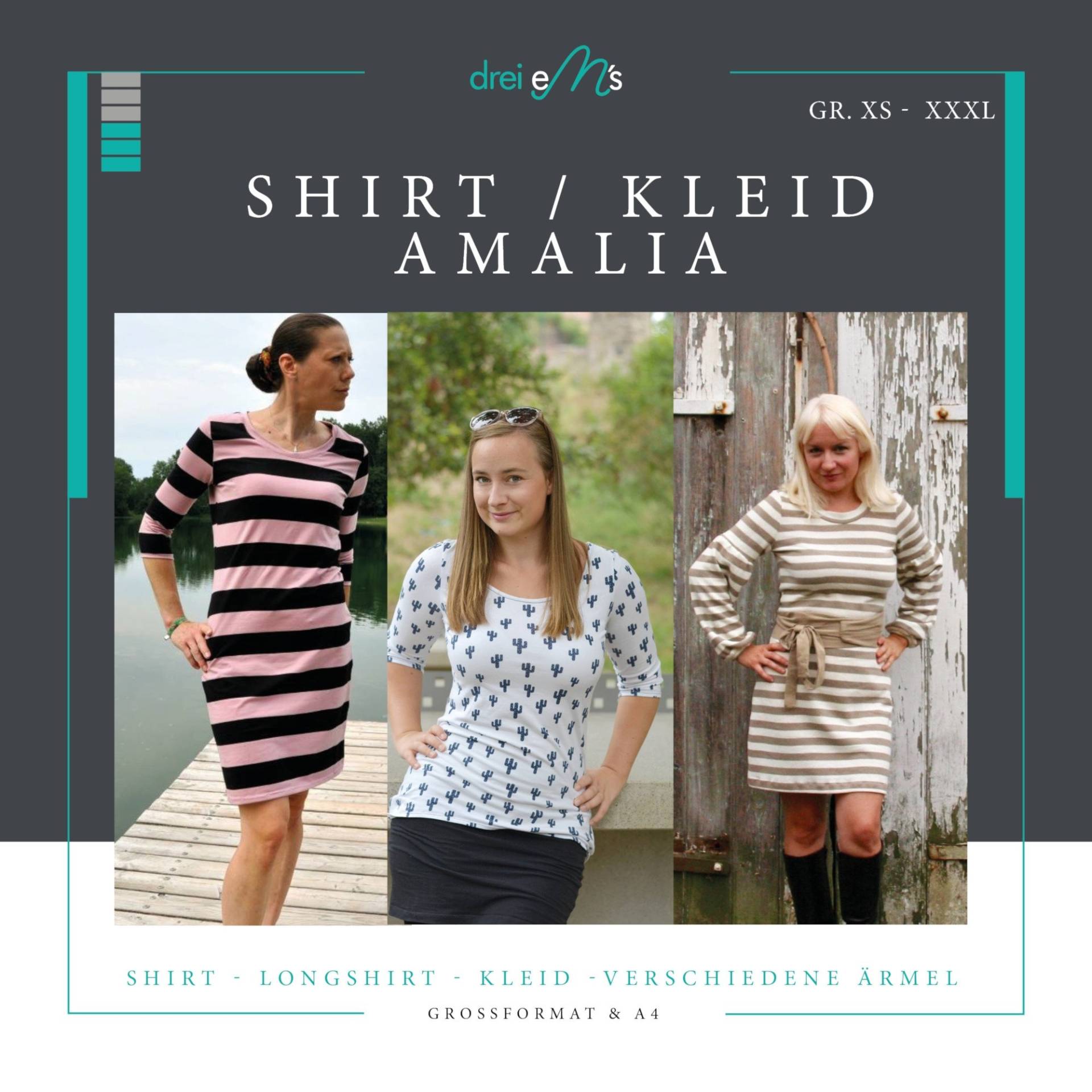 E-Book drei eM's Shirt/Kleid Amalia von Stoffe Hemmers