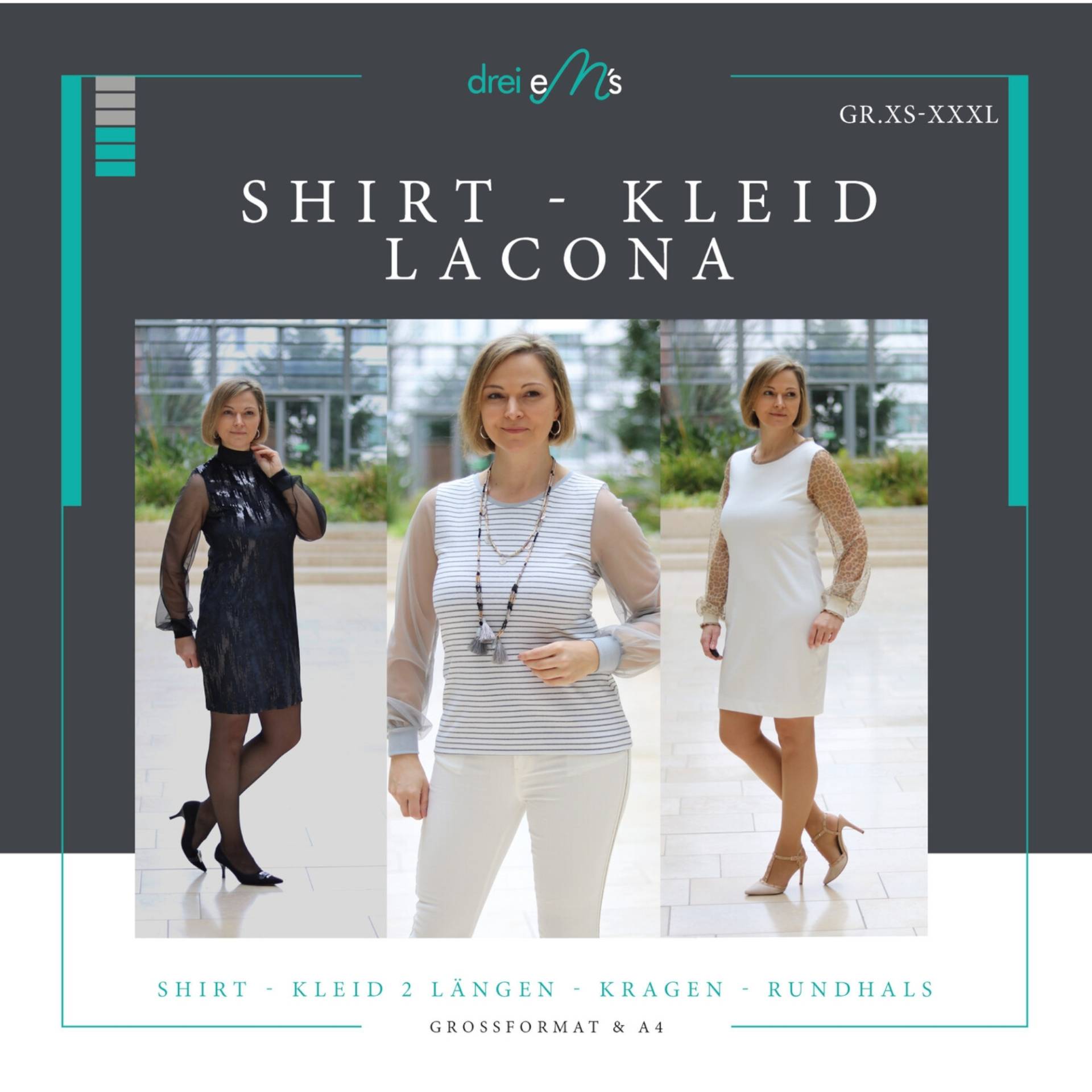 E-Book drei eM's Shirt/Kleid Lacona von Stoffe Hemmers