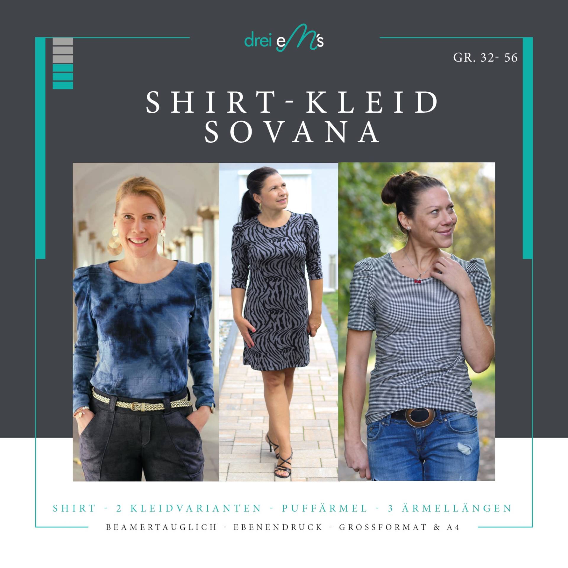 E-Book drei eM's Shirt/Kleid Sovana von Stoffe Hemmers