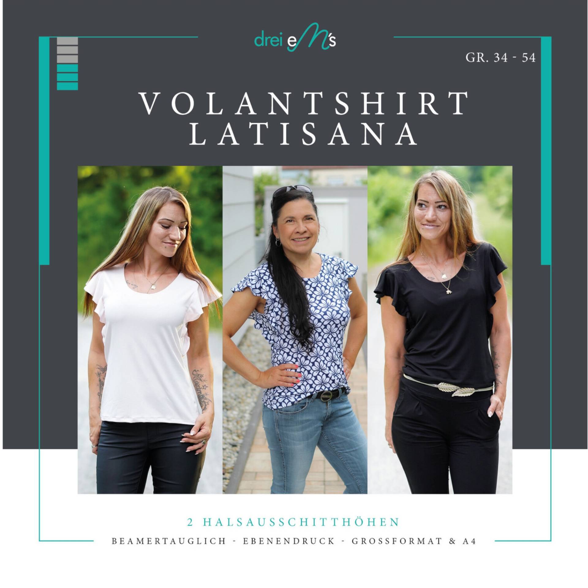E-Book drei eM's Volant-Shirt LATISANA von Stoffe Hemmers