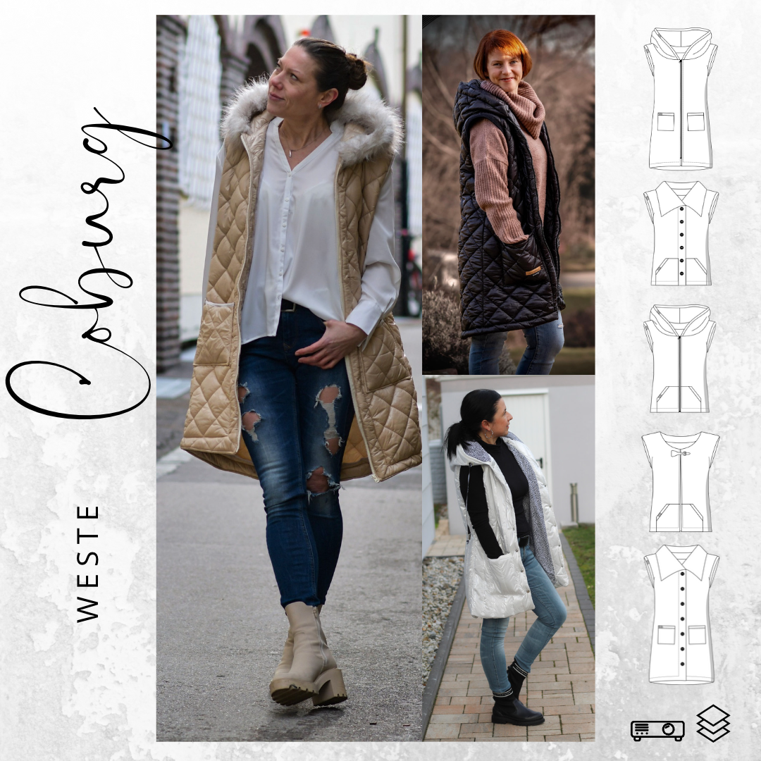 E-Book drei eM's Weste Coburg von Stoffe Hemmers