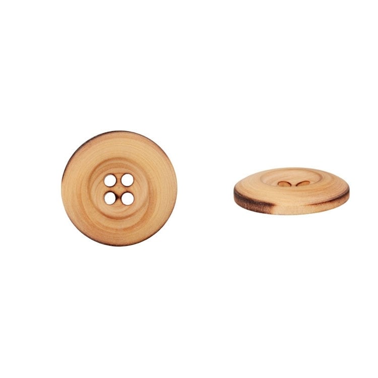 Echtholzknopf, 23 mm von Stoffe Hemmers