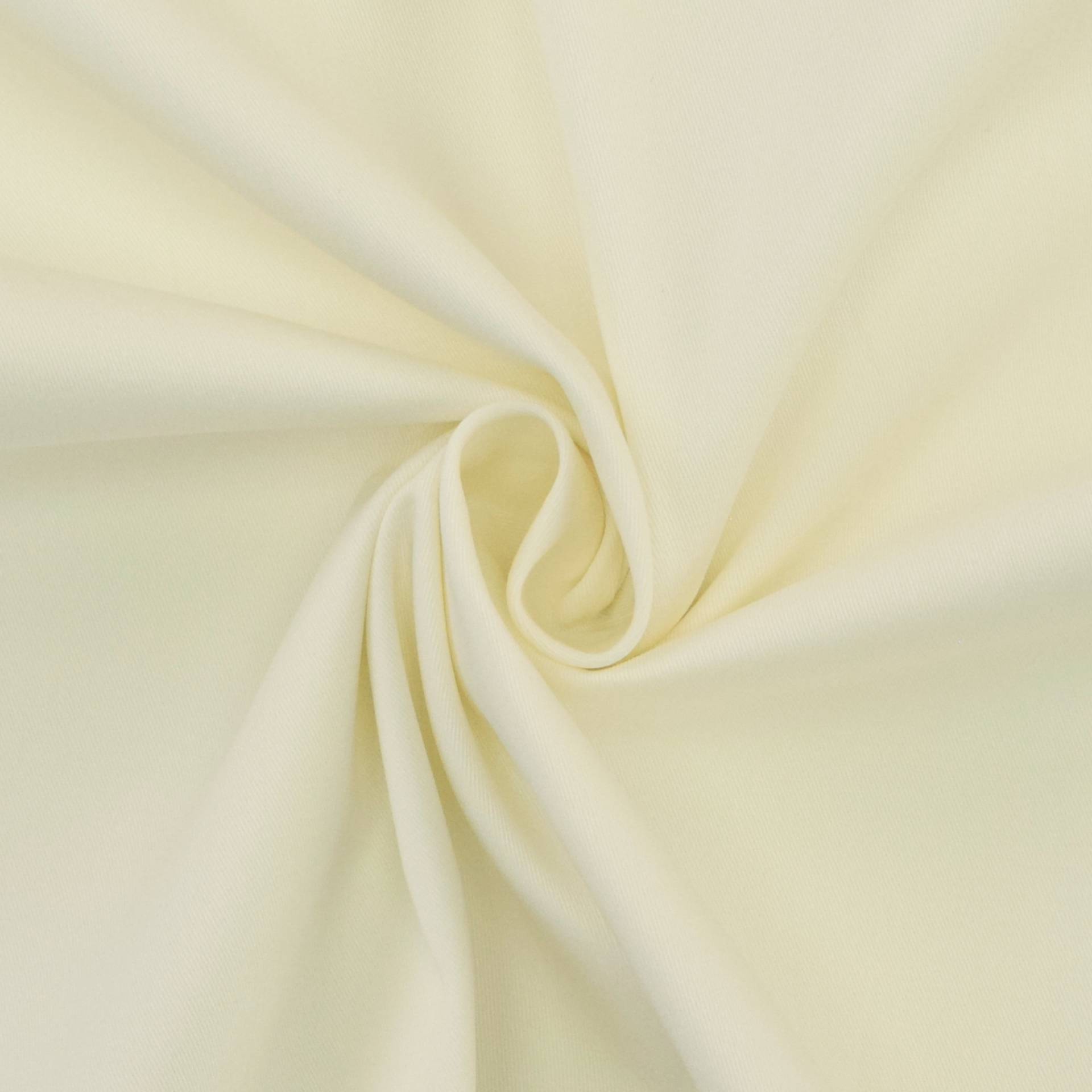 Elastic Twill uni, wollweiss Elastic Twill uni, wollweiss von Stoffe Hemmers