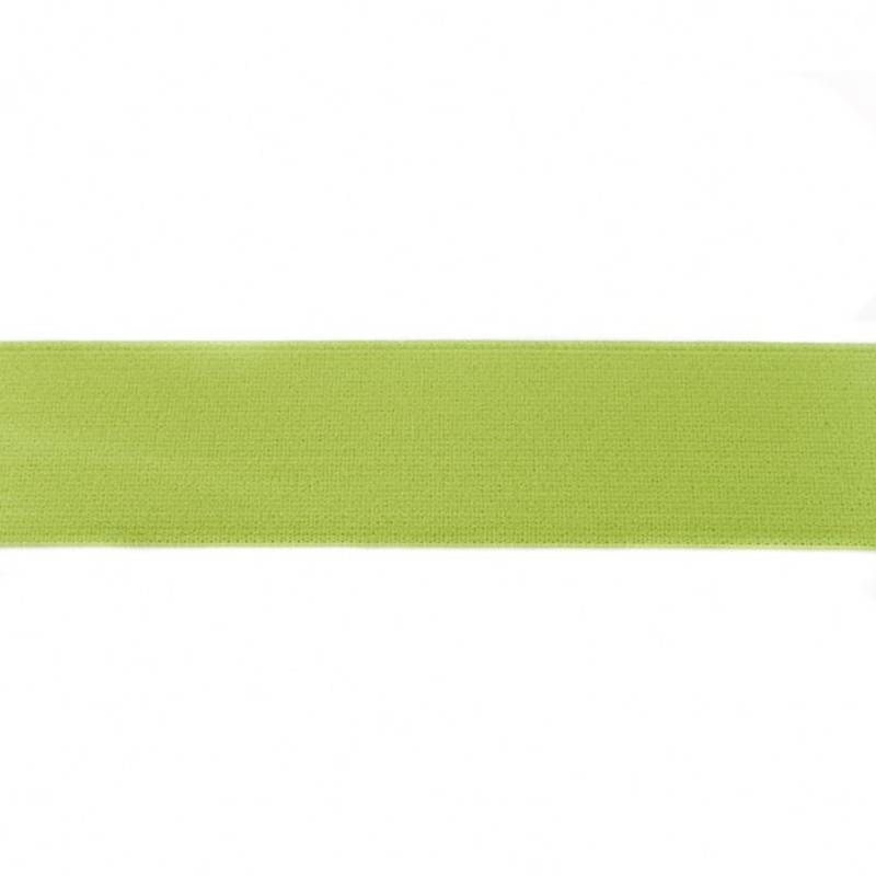 Elastikband uni, hellgrün 4cm von Stoffe Hemmers