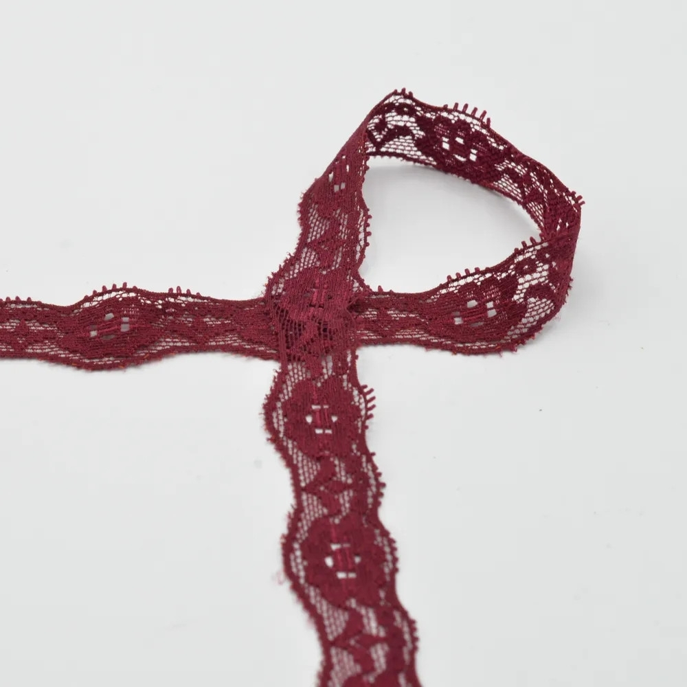 Elastische Spitze, bordeaux 2 cm Elastische Spitze, bordeaux 2 cm von Stoffe Hemmers