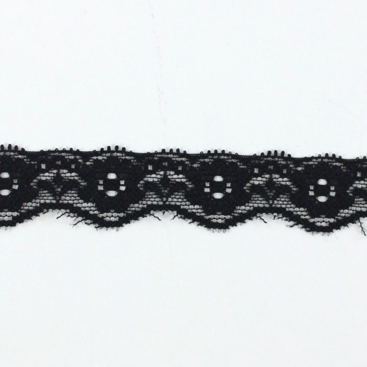 Elastische Spitze, schwarz 22 mm von Stoffe Hemmers