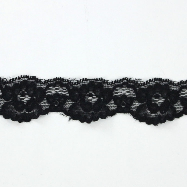Elastische Spitze, schwarz 32 mm Elastische Spitze, schwarz 32 mm von Stoffe Hemmers