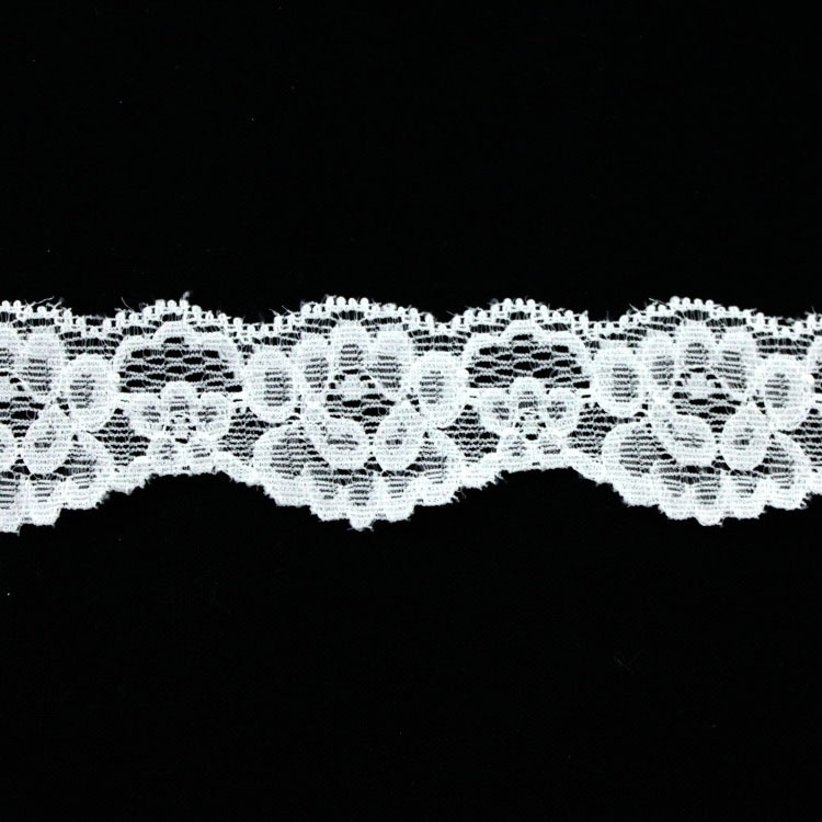 Elastische Spitze, weiss 32 mm Elastische Spitze, weiss 32 mm von Stoffe Hemmers