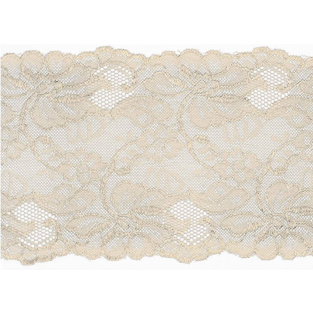 Elastische Spitze, wollweiß 10 cm Elastische Spitze, wollweiß 10 cm von Stoffe Hemmers