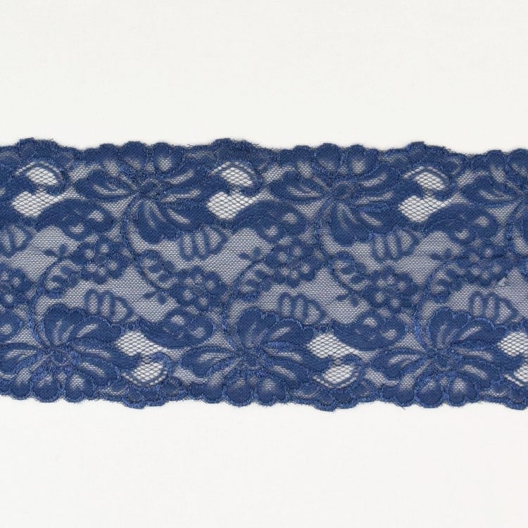 Elastische Spitze Blüten, blau Elastische Spitze Blüten, blau von Stoffe Hemmers