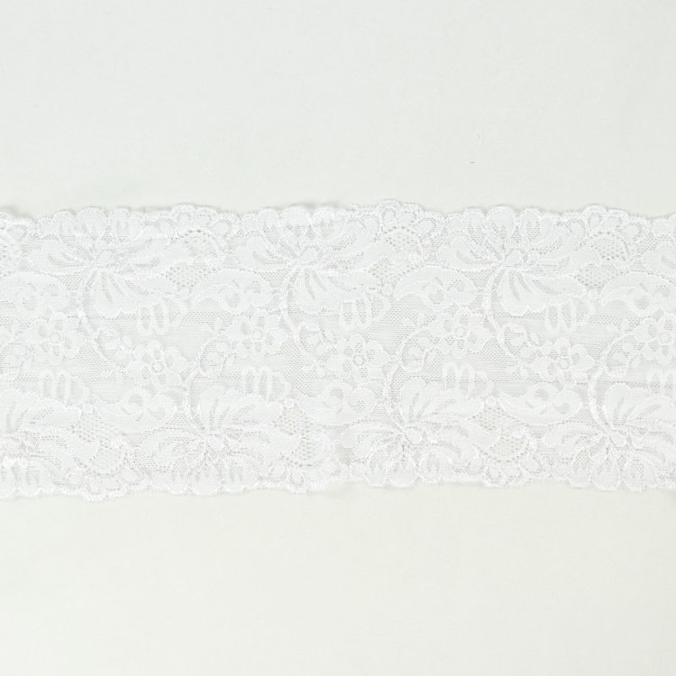 Elastische Spitze Blüten, weiss Elastische Spitze Blüten, weiss von Stoffe Hemmers