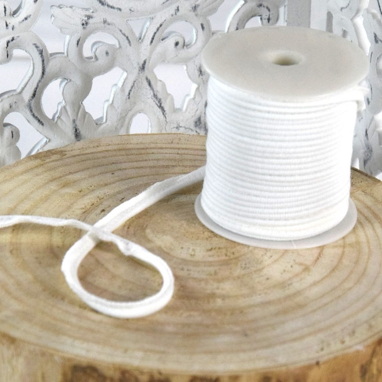 Elastisches Paspelband, wollweiss Elastisches Paspelband, wollweiss von Stoffe Hemmers
