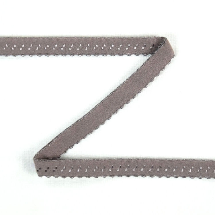Elastisches Spitzen Einfassband mit Stickerei, taupe 12 mm Elastisches Spitzen Einfassband mit Stickerei, taupe 12 mm von Stoffe Hemmers