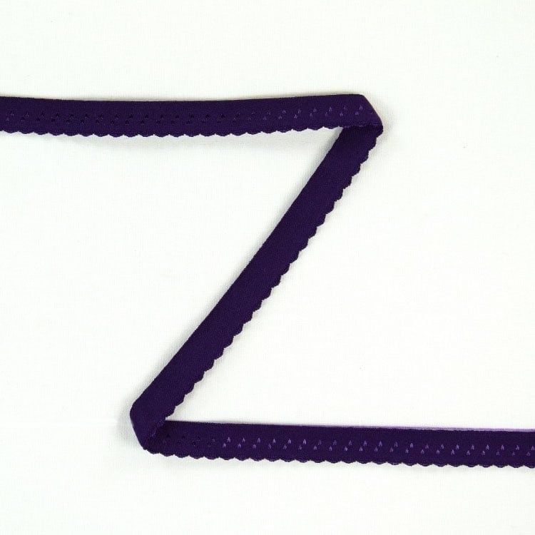 Elastisches Spitzen-Einfassband mit Stickerei, violett 12 mm Elastisches Spitzen-Einfassband mit Stickerei, violett 12 mm von Stoffe Hemmers