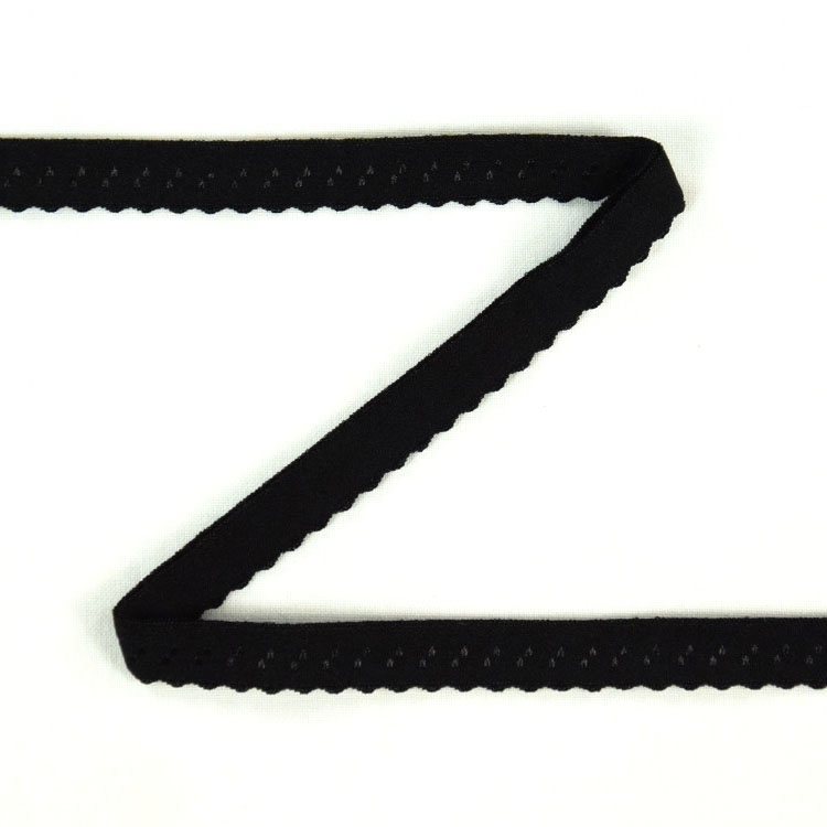 Elastisches Spitzen-Einfassband mit Stickerei schwarz 12 mm Elastisches Spitzen-Einfassband mit Stickerei schwarz 12 mm von Stoffe Hemmers