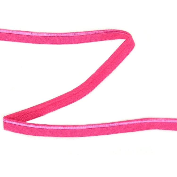 Elastisches glänzendes Paspelband, pink 10 mm von Stoffe Hemmers