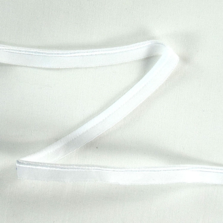 Elastisches glänzendes Paspelband, weiss 10 mm von Stoffe Hemmers