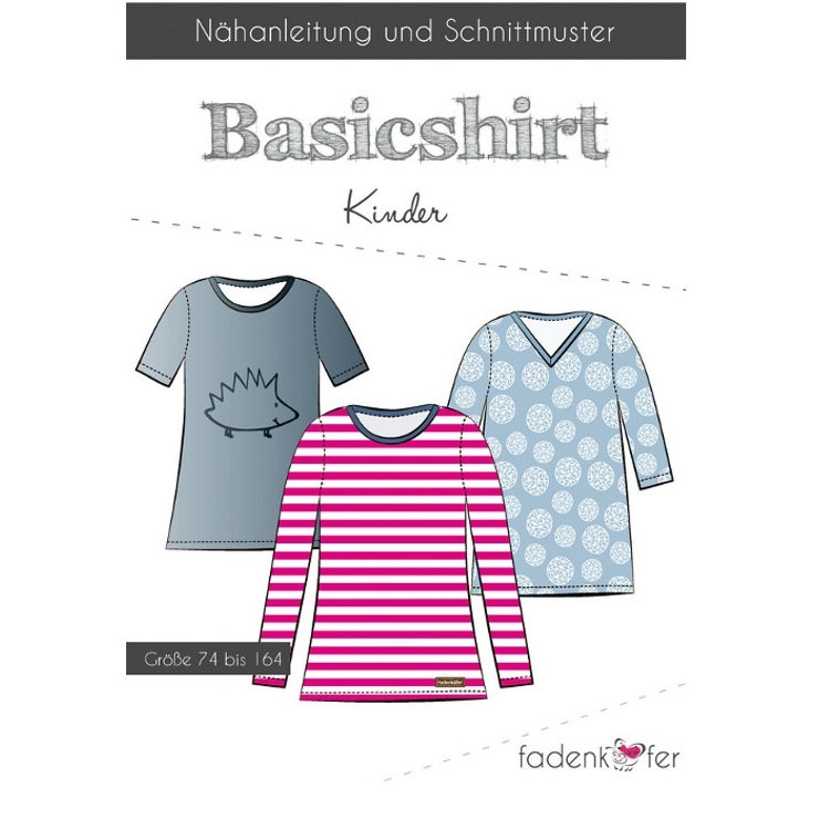 Fadenkäfer Basicshirt Kids Papierschnittmuster Fadenkäfer Basicshirt Kids Papierschnittmuster von Stoffe Hemmers