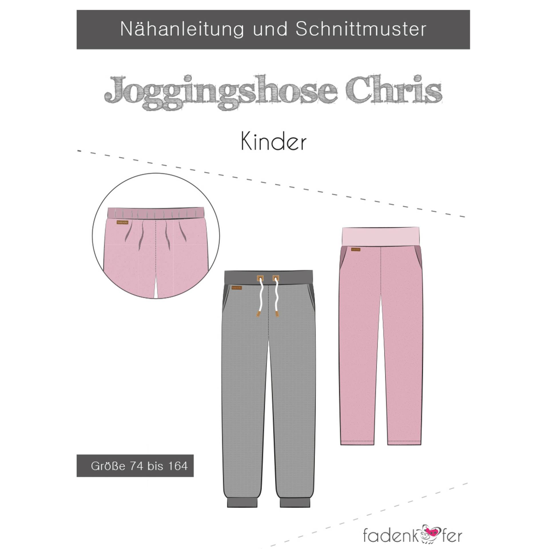 Fadenkäfer Jogginghose Chris Kinder Papierschnittmuster Fadenkäfer Jogginghose Chris Kinder Papierschnittmuster von Stoffe Hemmers