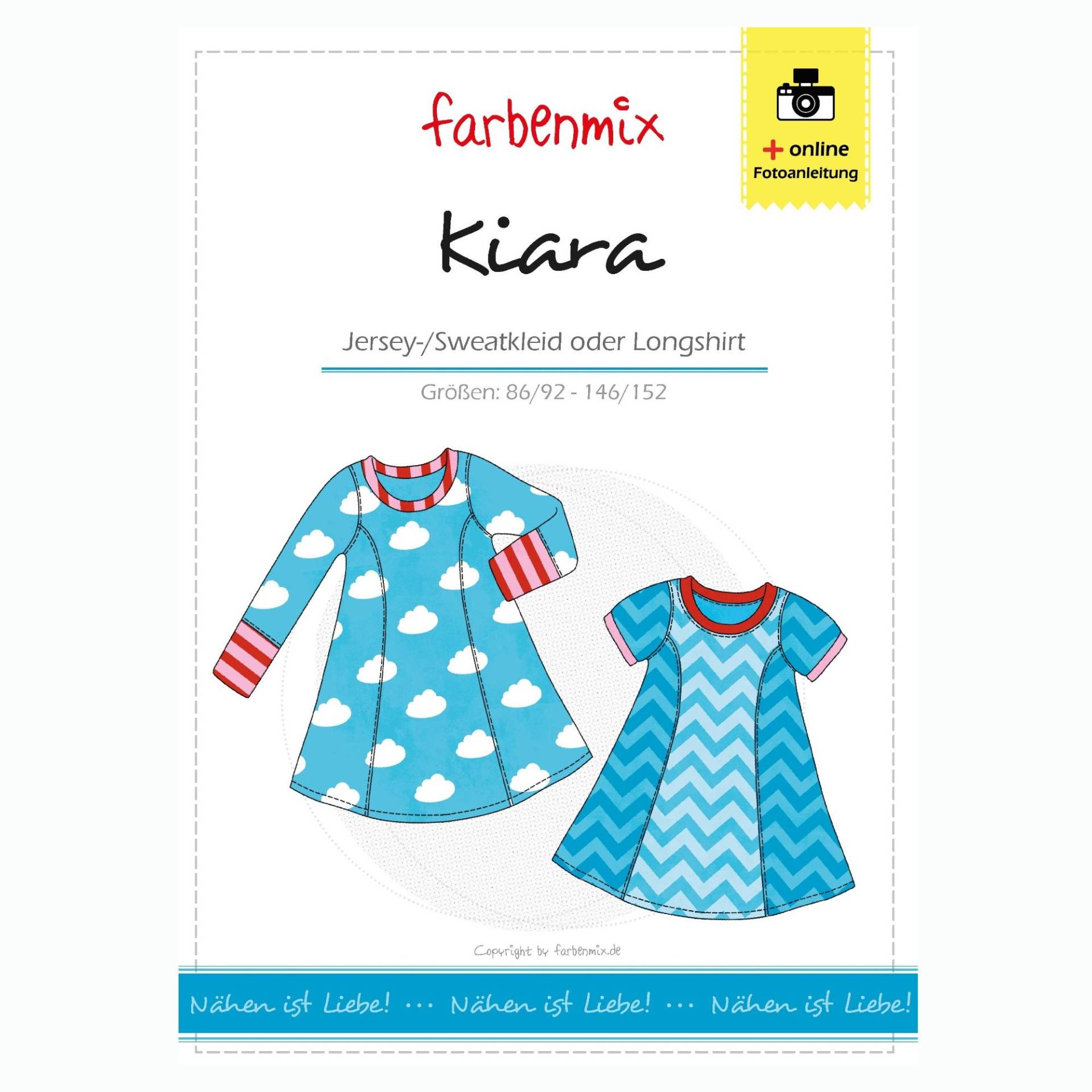 Farbenmix Kiara Jerseykleid, Papierschnittmuster von Stoffe Hemmers