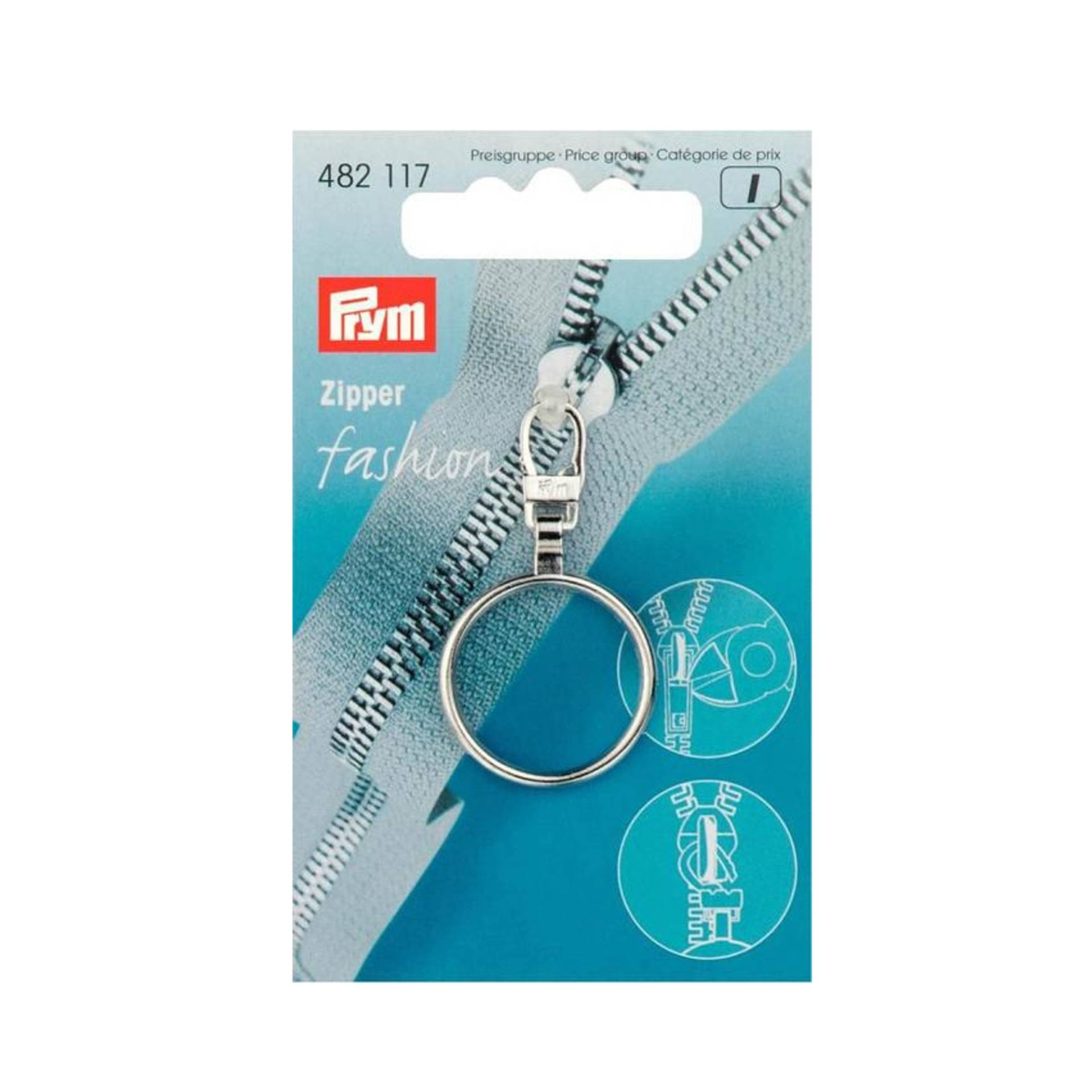 Fashion-Zipper Ring silber von Stoffe Hemmers