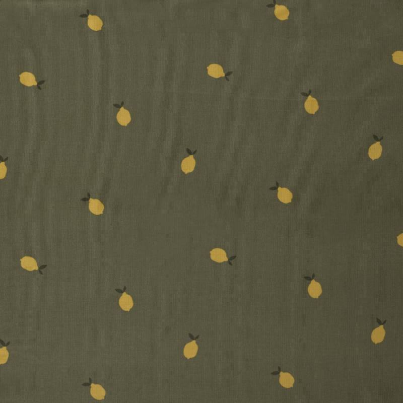 Feincord Citrus, khaki Feincord Citrus, khaki von Stoffe Hemmers