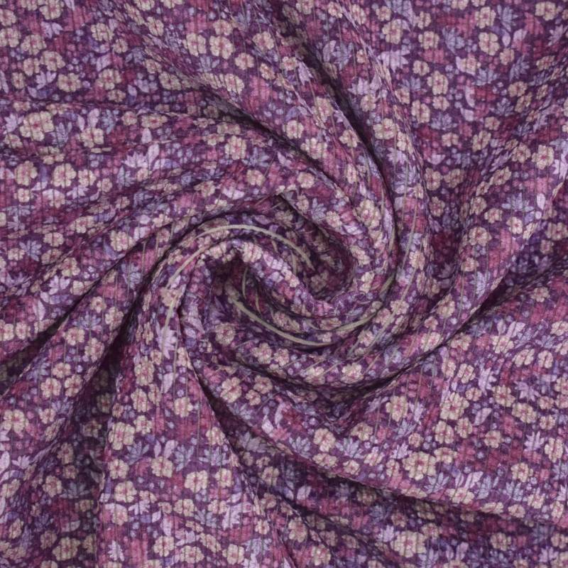 Feincord Dizzy Flowers, lila von Stoffe Hemmers