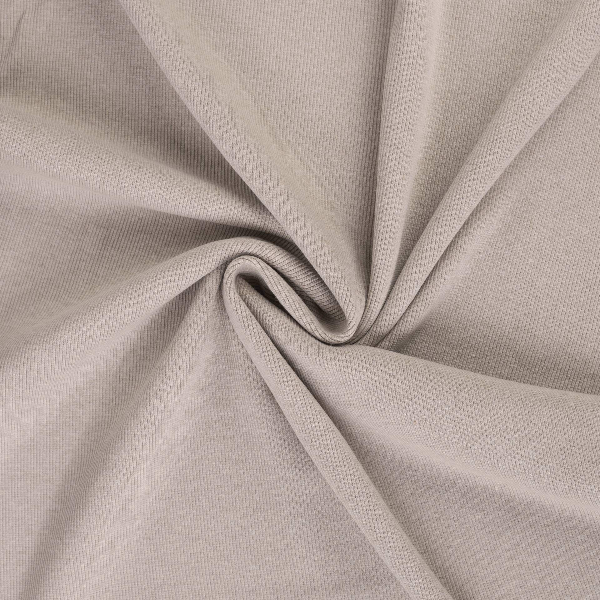 Feinrippbündchen 45 cm, beige meliert von Stoffe Hemmers