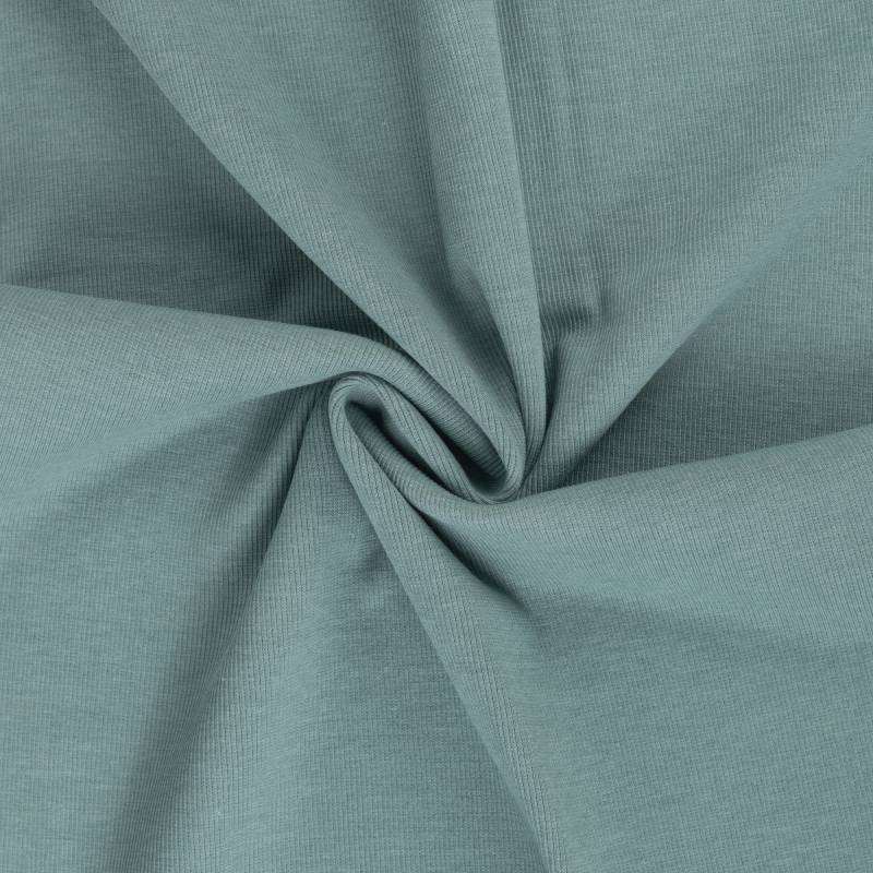 Feinrippbündchen 45 cm, blassmint meliert von Stoffe Hemmers