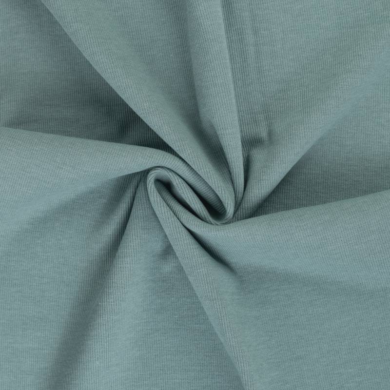Feinrippbündchen 45 cm, blassmint meliert Feinrippbündchen 45 cm, blassmint meliert von Stoffe Hemmers