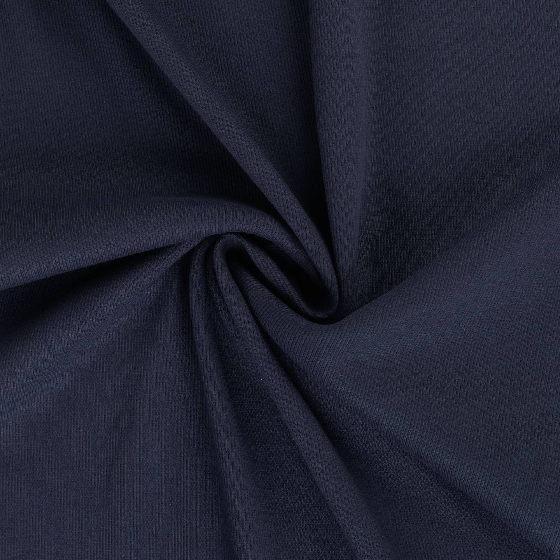 Feinrippbündchen 45 cm, dunkelblau von Stoffe Hemmers