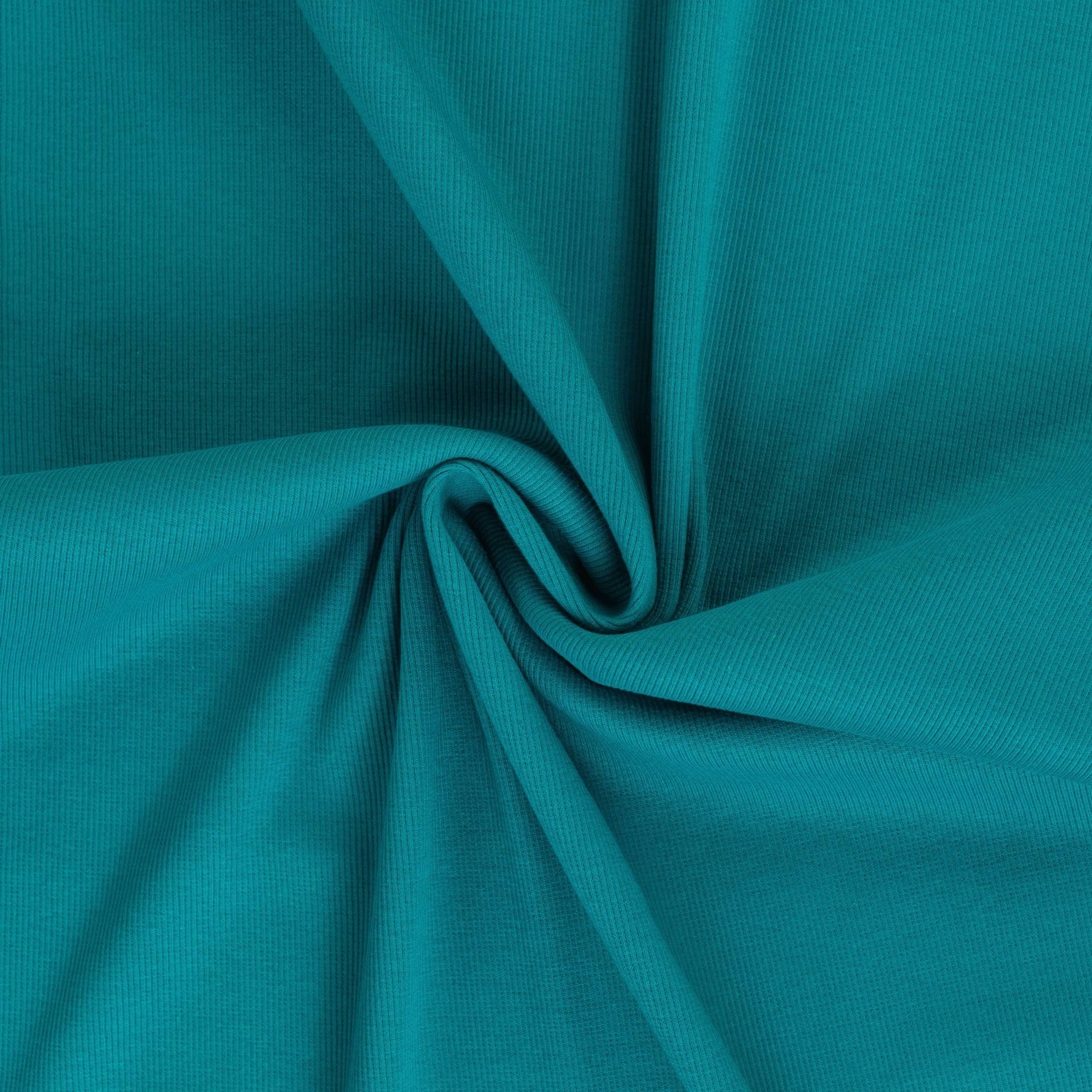 Feinrippbündchen 45 cm, hellpetrol von Stoffe Hemmers