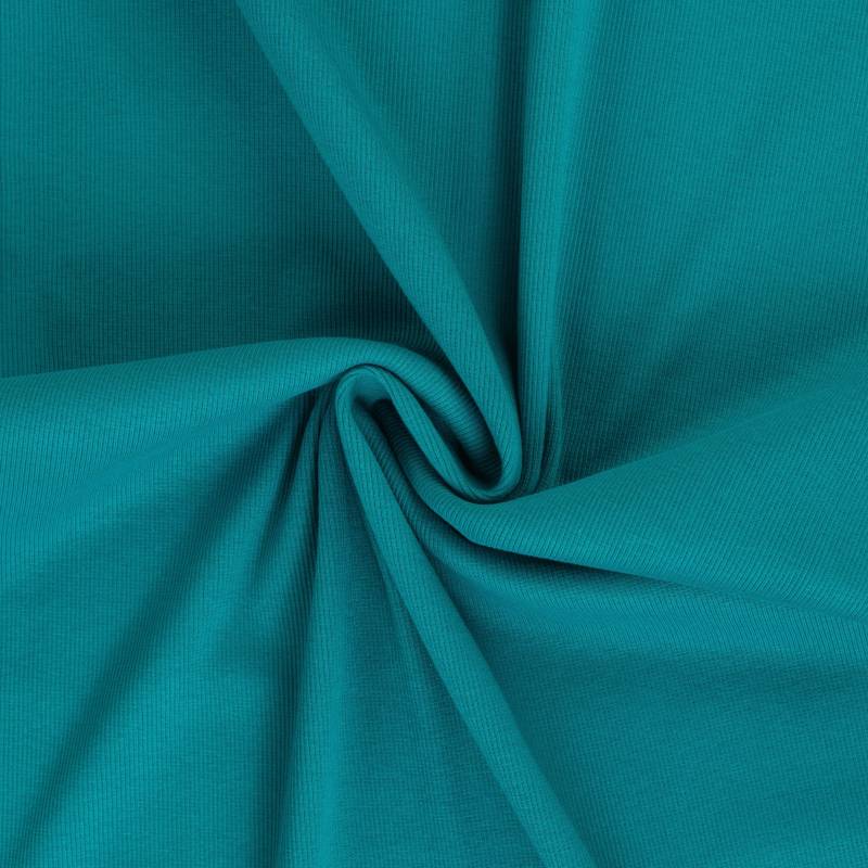 Feinrippbündchen 45 cm, hellpetrol Feinrippbündchen 45 cm, hellpetrol von Stoffe Hemmers