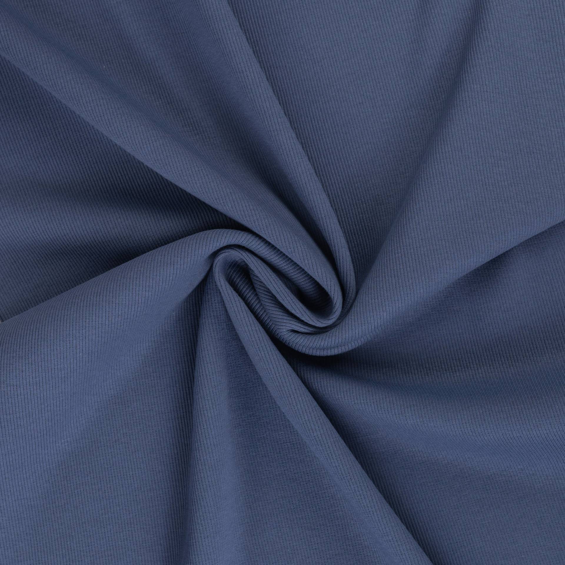 Feinrippbündchen 45 cm, jeansblau von Stoffe Hemmers