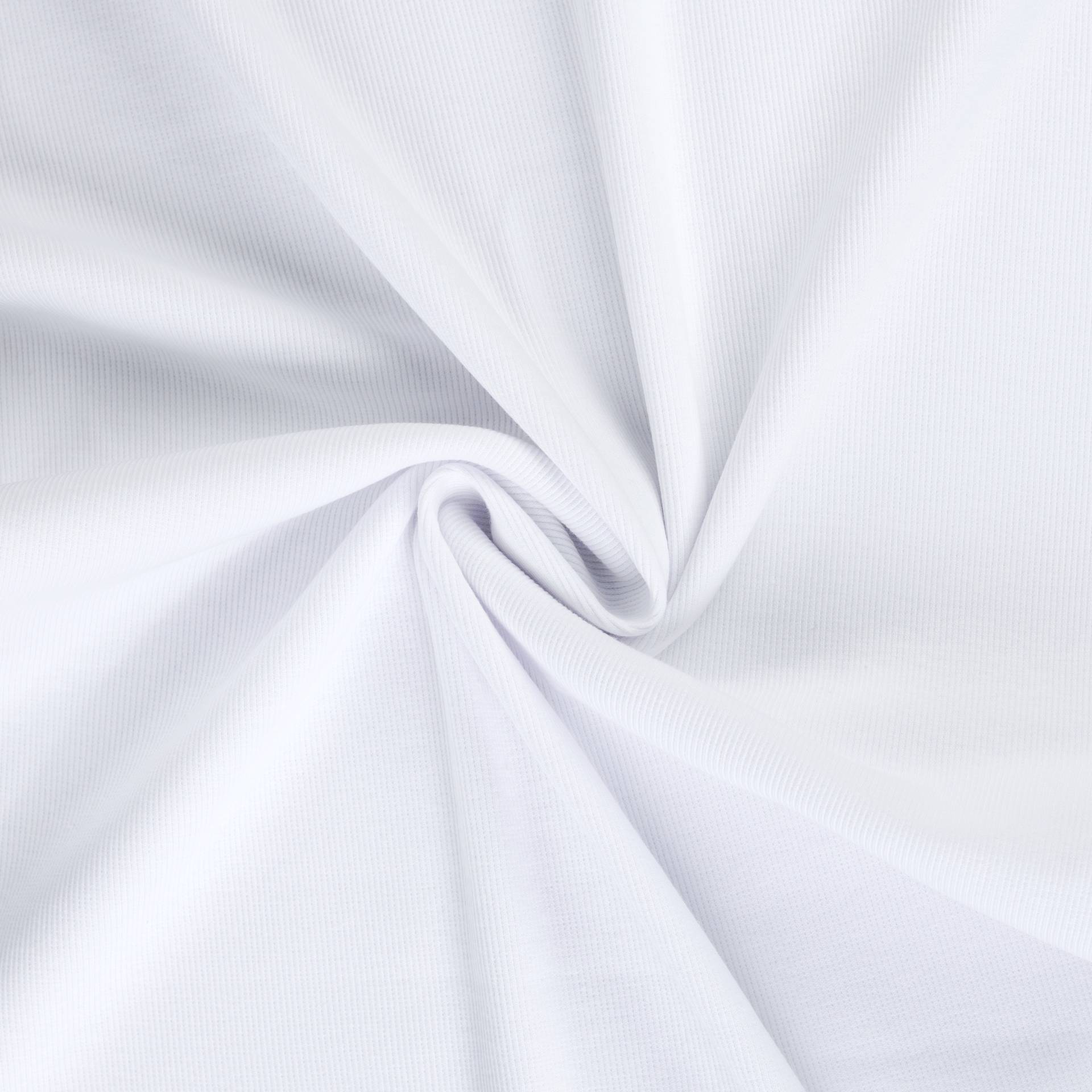 Feinrippbündchen 45 cm, weiß von Stoffe Hemmers