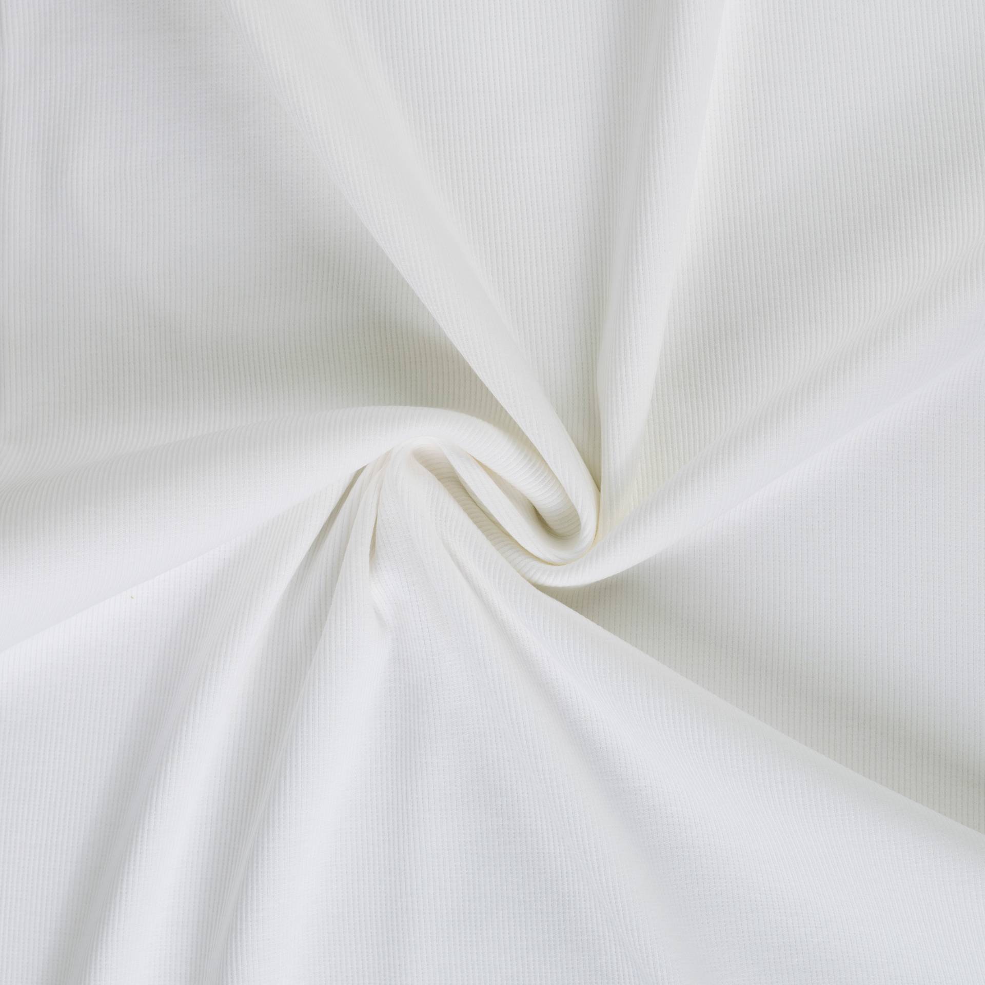 Feinrippbündchen 45 cm, wollweiß von Stoffe Hemmers